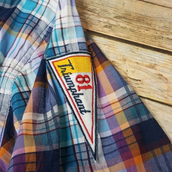 Raw Blue Swagnificent Triumph 81 Plaid Shirt XL - Picture 6 of 8